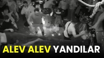 Alev alev yandılar
