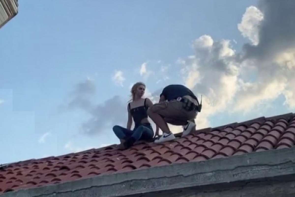 Aleyna Tilki, klip çekimi için Kız Kulesi'nin çatısına çıktı