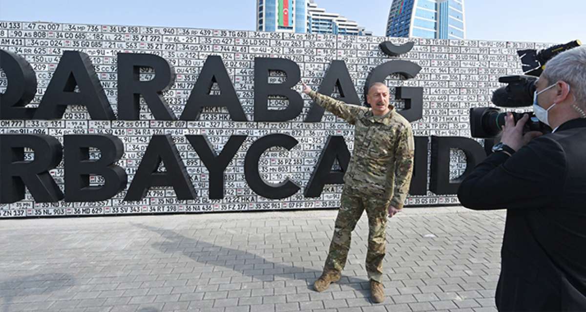 Aliyev, Askeri Ganimet Parkı'nın açılışını yaptı