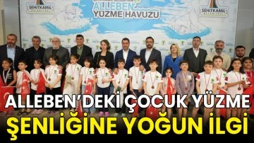 Alleben’deki çocuk yüzme şenliğine yoğun ilgi