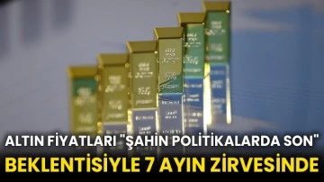 Altın fiyatları &quot;şahin politikalarda son&quot; beklentisiyle 7 ayın zirvesinde