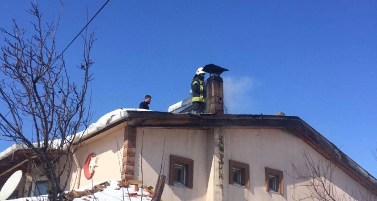 Amasya'da baca yangını korkuttu