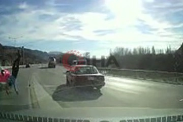 Amasya’daki feci kaza araç kamerasında