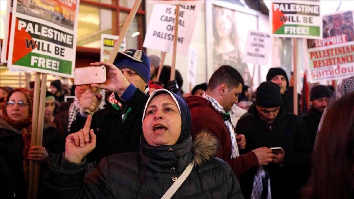 Amerikalı Müslümanlardan İsrail'e Kudüs'te Filistinlilere uyguladığı şiddet nedeniyle tepk