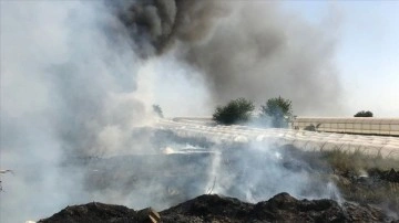 Antalya'da eski gazino binasında çıkıp seralara sıçrayan yangın kontrol altına alındı