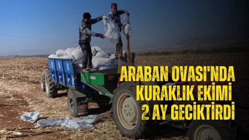 Araban Ovası'nda kuraklık ekimi 2 ay geciktirdi