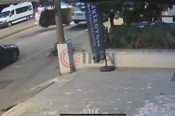 Ataşehir’de kontrolden çıkan otomobilin takla attığı anlar kamerada