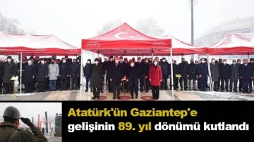  Atatürk'ün Gaziantep'e gelişinin 89. yıl dönümü kutlandı