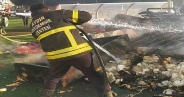 Aydın Büyükşehir Belediyesi itfaiye ekipleri Gaziantep’teki yangına müdahale etti