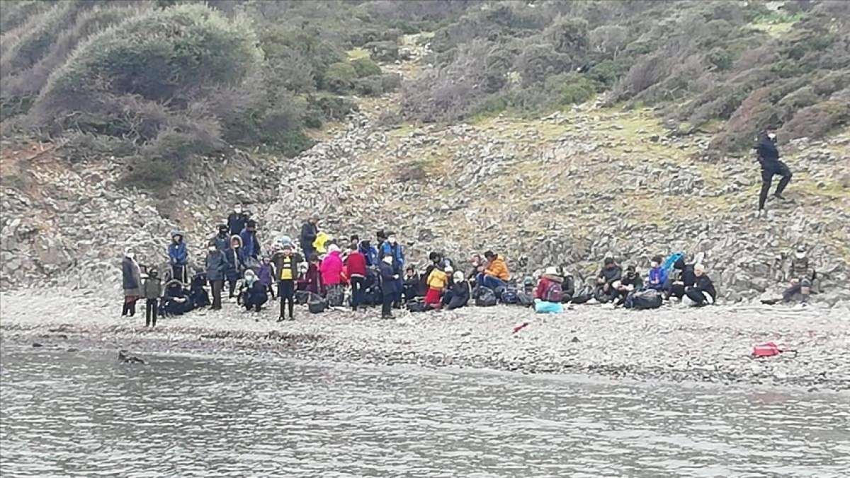 Ayvalık'taki Güneş Adası'nda mahsur kalan 48 sığınmacı kurtarıldı