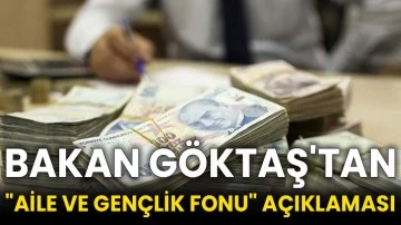 Bakan Göktaş'tan &quot;Aile ve Gençlik Fonu&quot; açıklaması