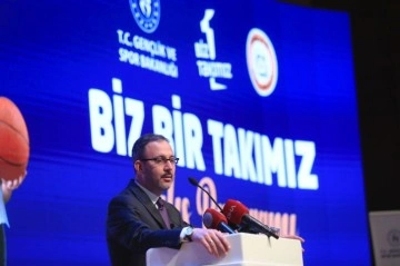 Bakan Kasapoğlu, Biz Bir Takımız Projesinin açılış törenine...