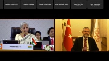Bakan Nebati, G20 Maliye Bakanları ve Merkez Bankası Başkanları Toplantısı'na &ccedil;evrim i&ccedil;i katıld