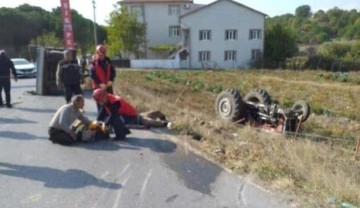Balıkesir'de traktör devrildi: Sürücü hayatını kaybetti, eşi ağır yaralandı