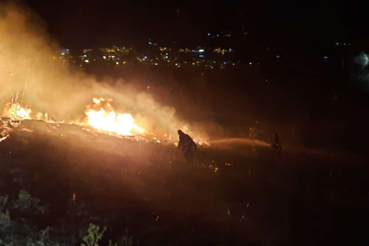 Bandırma'da otluk alanda yangın