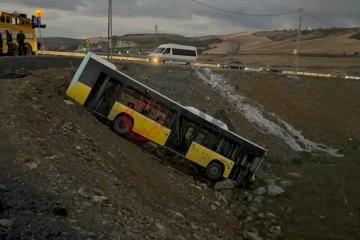 Başakşehir’de İETT otobüsü şarampole uçtu