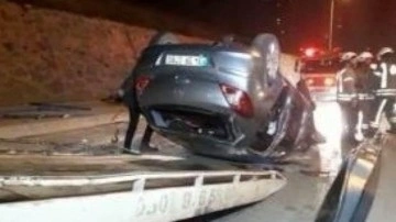 Başakşehir'de korkunç kaza! Demirlere saplandı