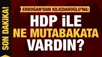 Başkan Erdoğan'dan Kılıçdaroğlu'na: HDP ile ne mutabakata vardın?
