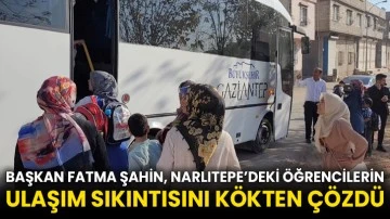 Başkan Fatma Şahin, Narlıtepe’deki Öğrencilerin Ulaşım Sıkıntısını Kökten Çözdü