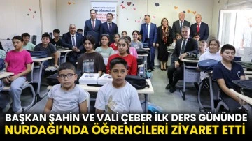 Başkan Şahin Ve Vali Çeber İlk Ders Gününde Nurdağı’nda Öğrencileri Ziyaret Etti 