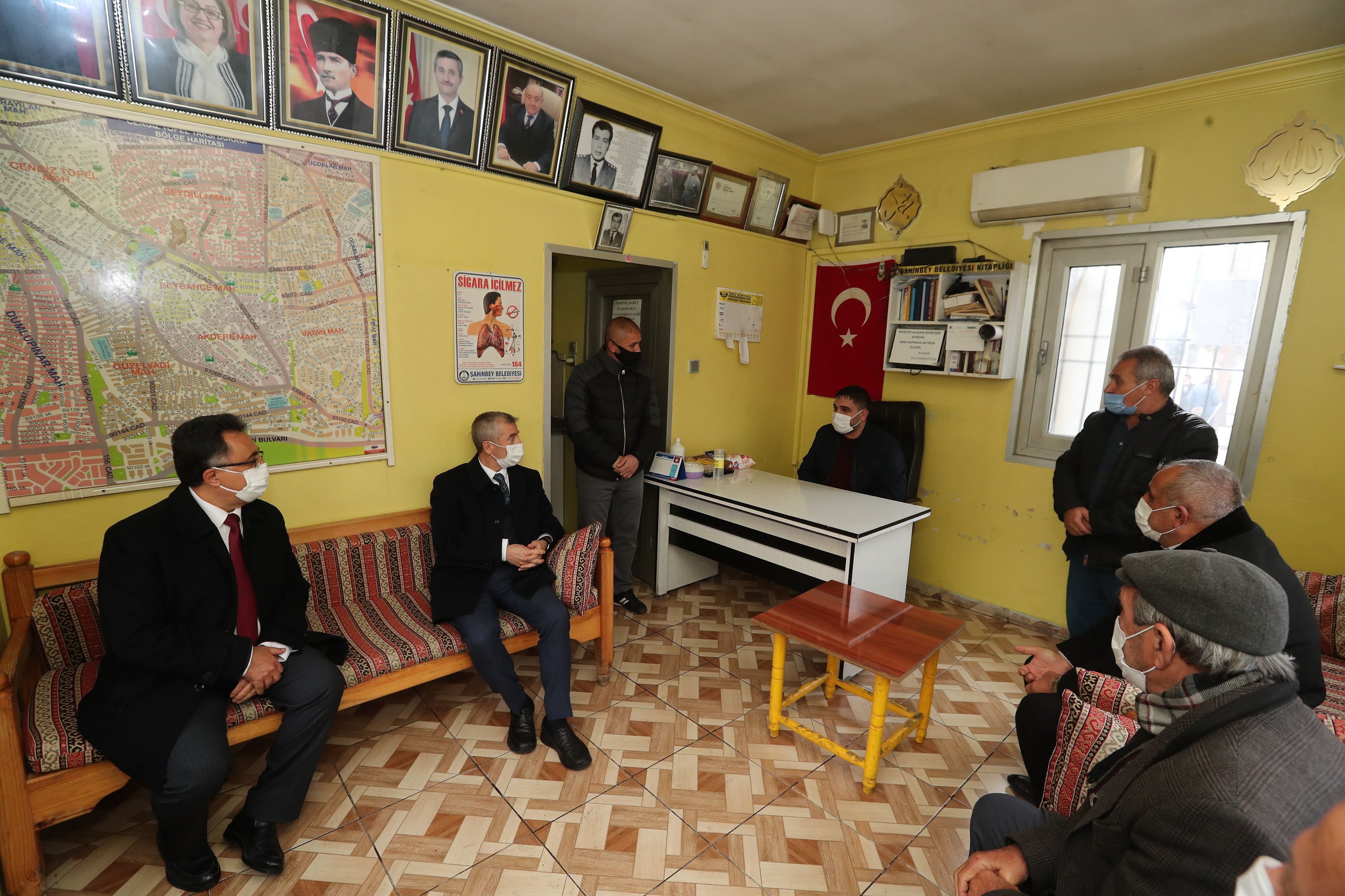 Başkan Tahmazoğlu taksicileri ziyaret etti 