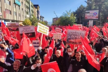 Bingöl’de şehide saygı, Lütfü Türkkan'a tepki mitingi