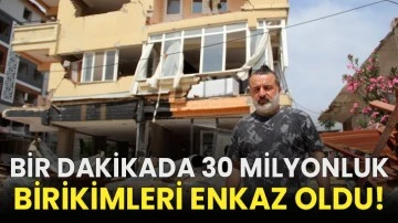 Bir dakikada 30 milyonluk birikimleri enkaz oldu!