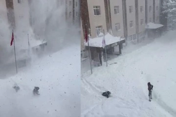 Bolu’da üzerlerine kar kütlesi düşen 2 öğrenci ölümden döndü