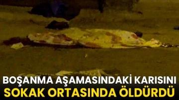 Boşanma aşamasındaki karısını sokak ortasında öldürdü