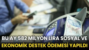 Bu ay 582 milyon lira Sosyal ve Ekonomik Destek ödemesi yapıldı