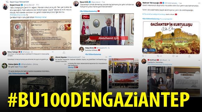 #Bu100denGaziantep Türkiye gündeminde