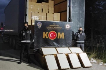 Bursa’da kaçak sigara operasyonu; piyasa değeri 5 buçuk milyon
