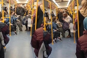 Bursa'da metroda maske takmayan gençleri uyaran yaşlı kadına hakaret