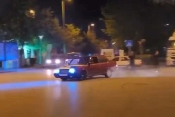 Bursa’daki trafik magandası kamerada: Kimseye aldırış etmeden drift attı