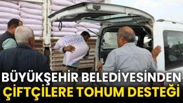 Büyükşehir Belediyesinden çiftçilere tohum desteği