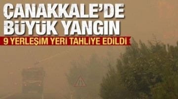 Çanakkale'de orman yangını! 9 yerleşim yeri boşaltıldı, Boğaz gemi trafiğine açıldı