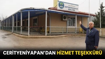 Cerityeniyapan’dan hizmet teşekkürü