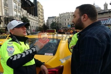 Ceza yiyen taksiciden polise küstah tepki!