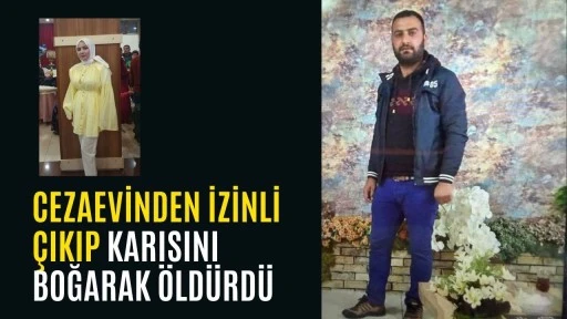 Cezaevinden izinli &ccedil;ıkıp karısını boğarak &ouml;ld&uuml;rd&uuml;