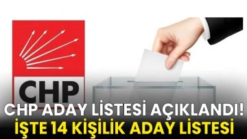 CHP Aday listesi açıklandı! İşte 14 kişilik Aday Listesi