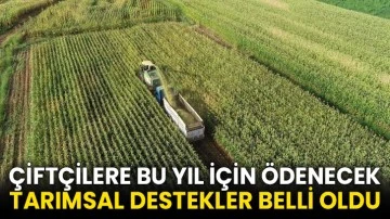 Çiftçilere bu yıl için ödenecek tarımsal destekler belli oldu