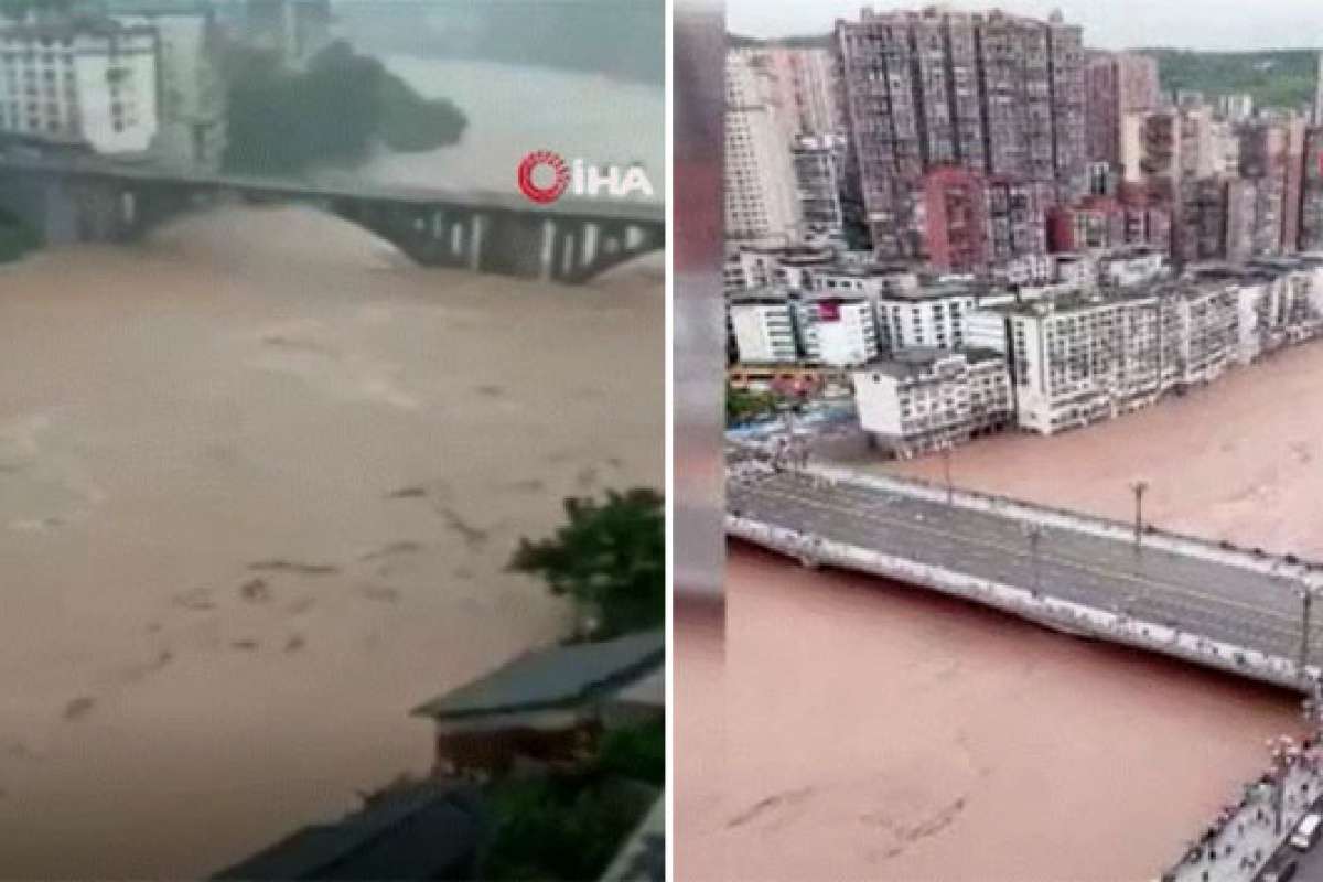 Çin'de şiddetli yağışlar sele neden oldu