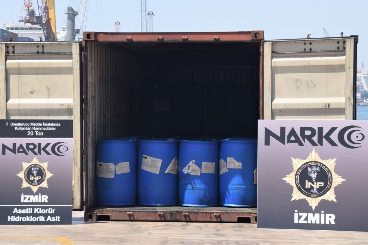 Çin'den gelen konteynerde 26 ton kimyasal madde yakalandı