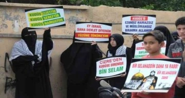 Cizre’de İsrail’in Mescid-i Aksa’ya saldırıları protesto edildi