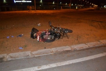 Çorlu'da virajı alamayan motosiklet devrildi: 1 yaralı