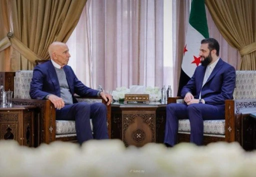 Cumhurbaşkanı El-Şara, ABD&rsquo;nin Suriye &Ouml;zel Temsilcisi Thomas Barrack&rsquo;ı Kabul Etti