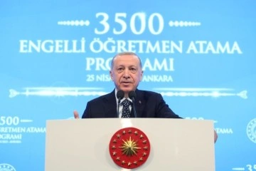 Cumhurbaşkanı Erdoğan, 3 bin 500 Engelli Öğretmen Ataması Programı'nda konuştu