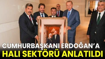 Cumhurbaşkanı Erdoğan’a halı sektörü anlatıldı
