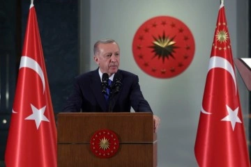 Cumhurbaşkanı Erdoğan, Altay tankının TSK'ya teslim töreninde konuşuyor