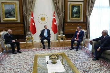 Cumhurbaşkanı Erdoğan, Bahçeli, Destici ve Aksakal’ı kabul etti